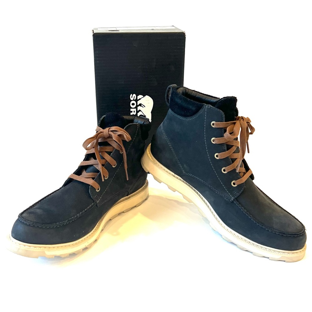 SOREL Madson II Moc Toe Waterproof Coal Black Grey Suede Chukka Boots 11.5 NEW